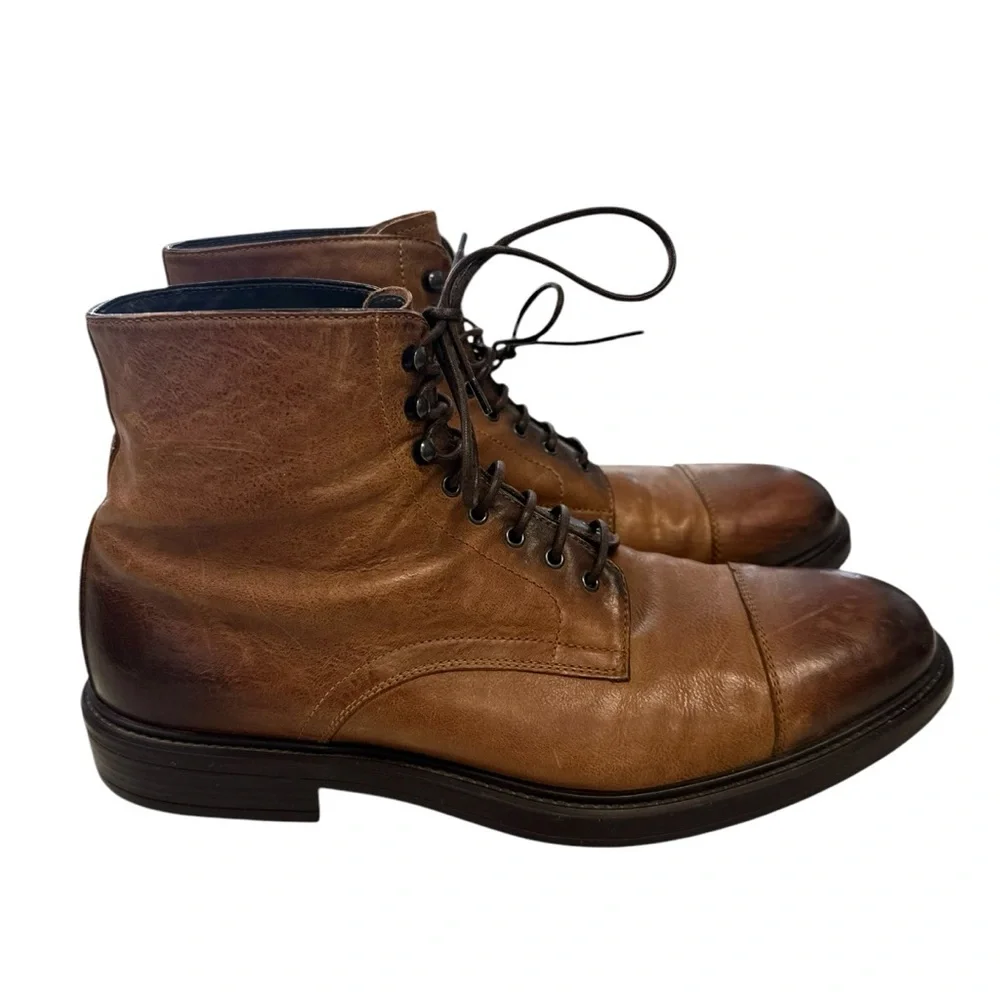 To Boot New York Adam Derrick Cap Toe Boot Italian Calf Leather Sz.10